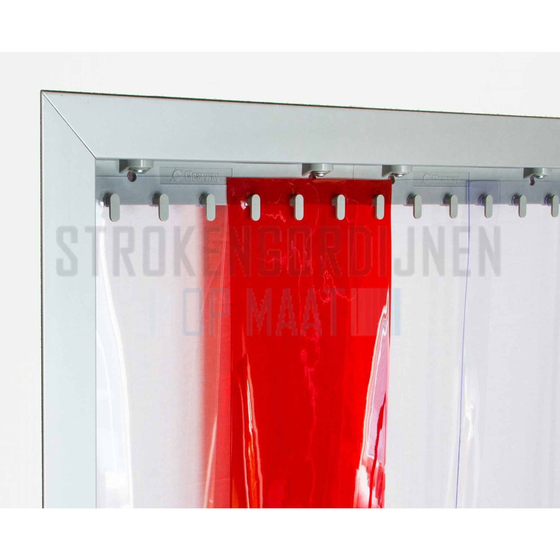 PVC Streifen zur Renovierung, 200mm breit, 2mm dick, Farbe Rot, transparent