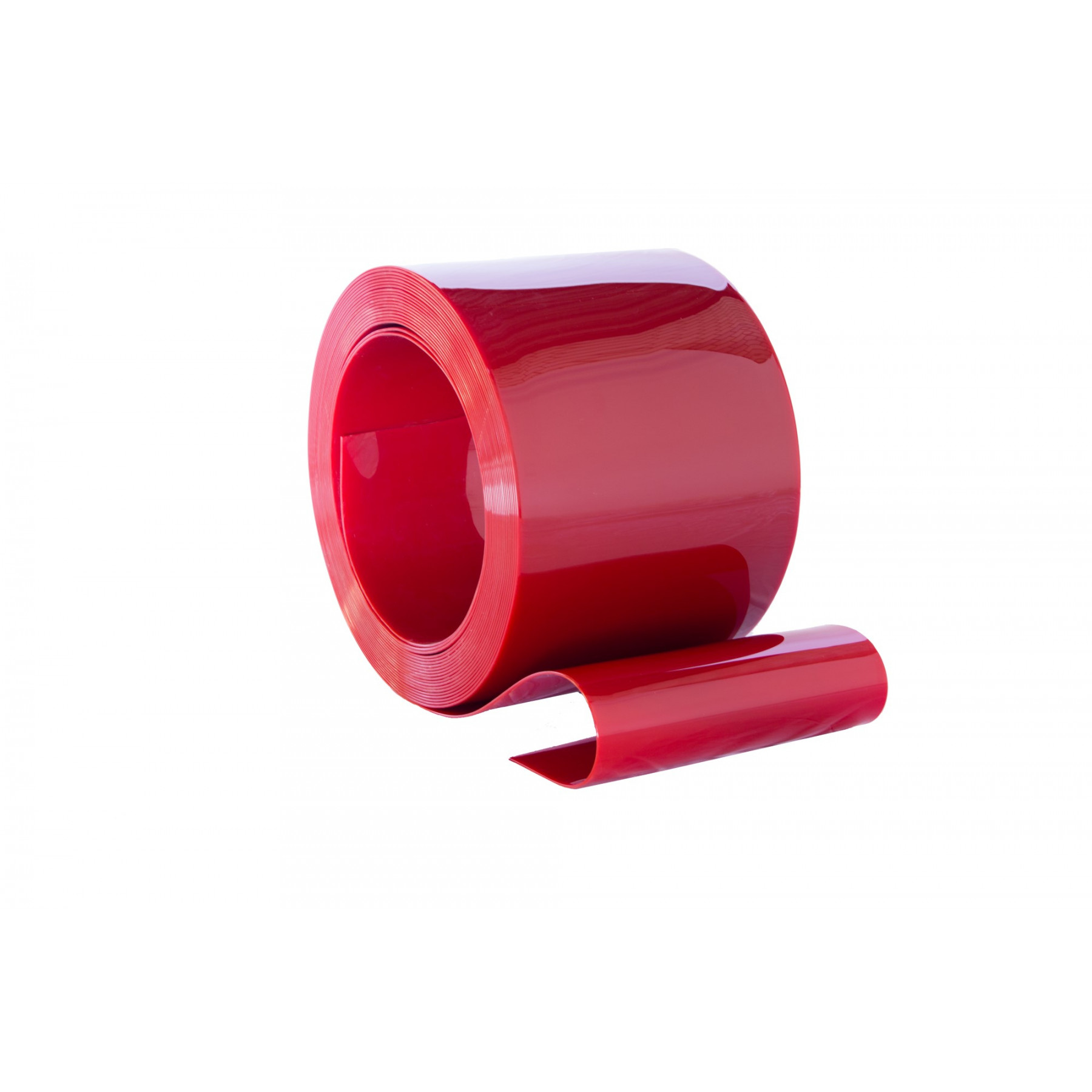 PVC Rolle, 300mm breit, 2mm dick, 50 Meter lang, Schweißqualität, Farbe Rot. transparent