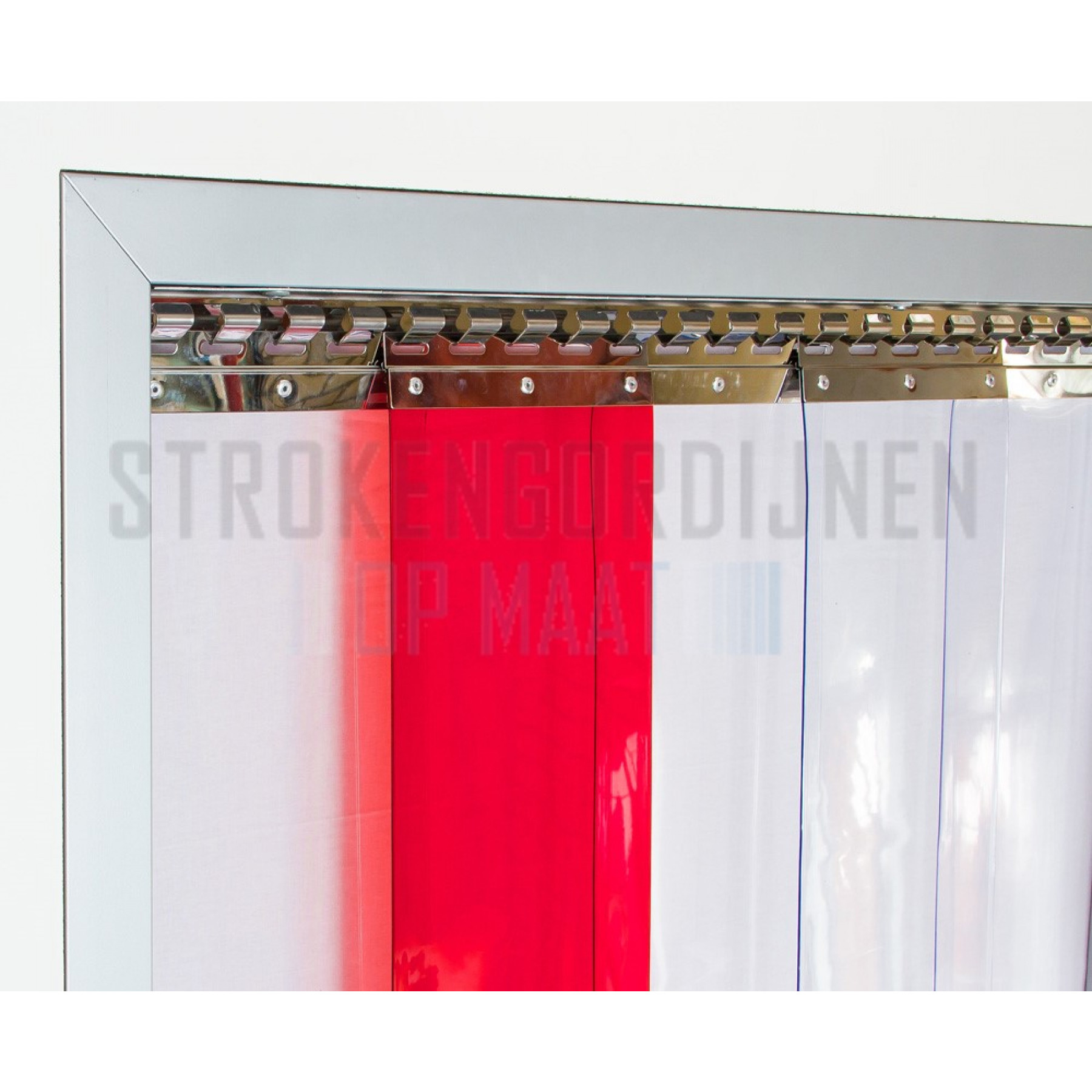 PVC Streifen zur Renovierung, 300mm breit, 3mm dick, Farbe Rot, transparent